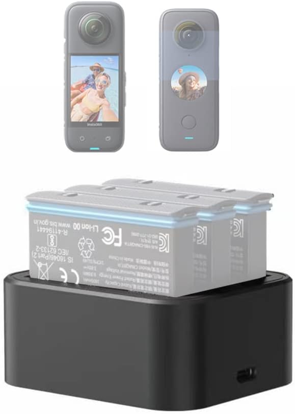 Fast Battery Power Charger for Insta360 X3 and X2 max 3 Ways