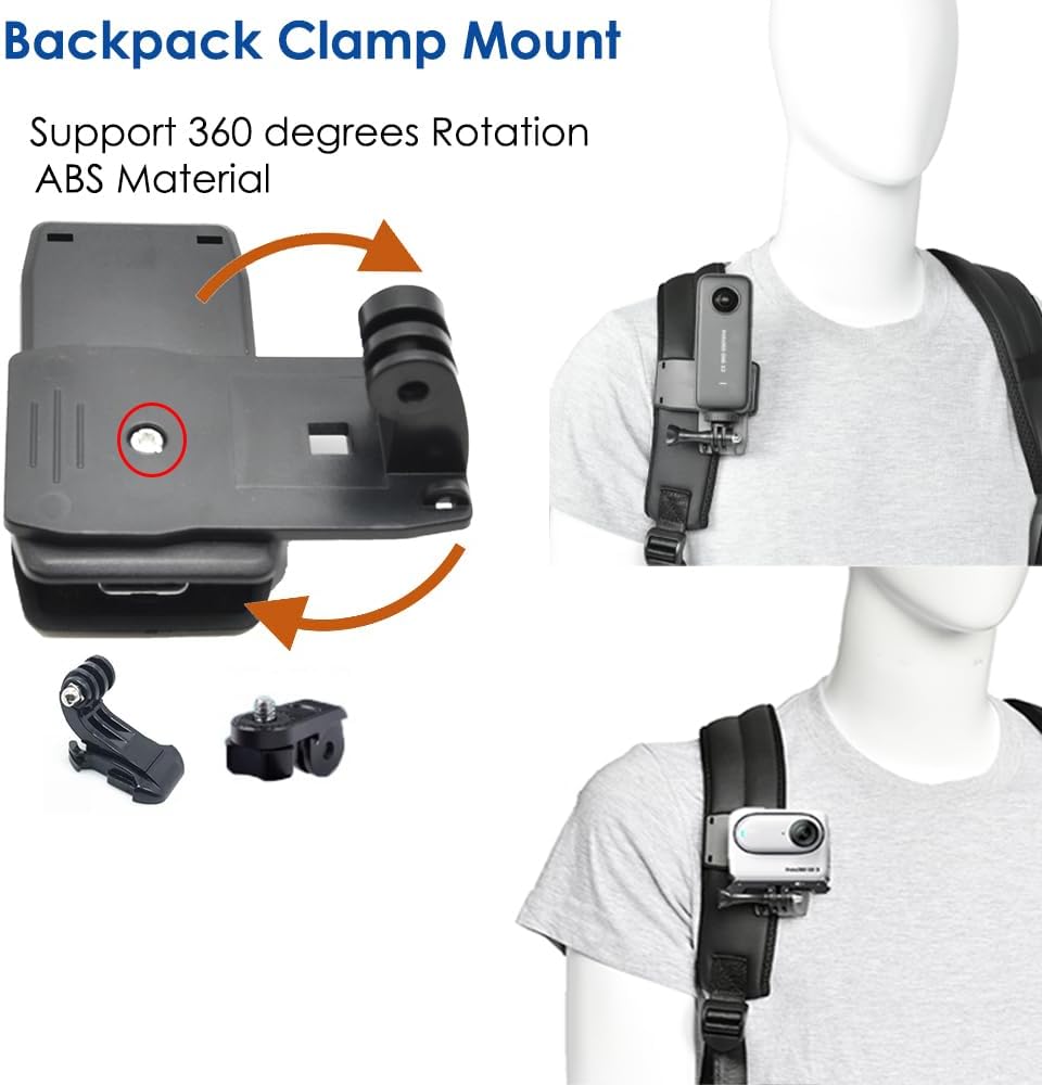 Fotoleey Go 3s Accessory Kit - Camera Neck Mount, Camera Strap Mount, Head Strap, Camera Backpack Mount