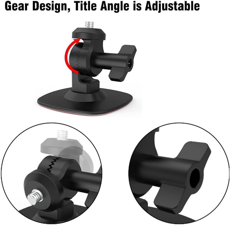 Fotoleey Flexible Adhesive Mount for Insta360 X4, X3, GO 3, Go Pro Hero 13, Hero12 / Hero 11, Adjustable Sticky Helmet Camera Mount for Flat and Curved Surfaces