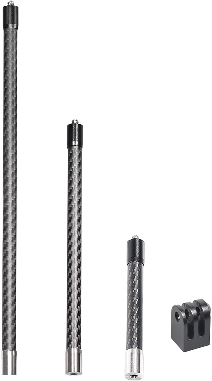Fotoleey Action Camera Extension Rod Kit for Insta360 X4,X3,X2, RS, GoPro Hero 12, Hero 11, Hero 10, Camera Bicycle/Motorcycle Mount Partner, Carbon Fiber Material