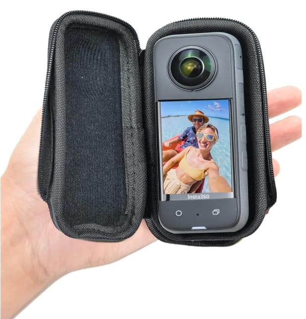 Fotoleey Protective Case +Lens Guard +Screen Protector +Pouch Kit for Insta360 X3-Complete Camera Protection Lens Guard+ Screen Protector+ Silicone Sleeve+ Protective Case