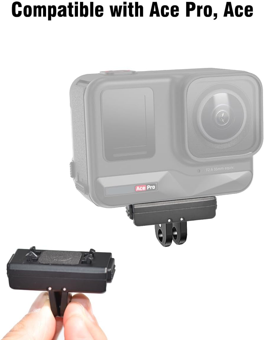Fotoleey Magnetic Quick Release Mount for Insta360 X3, X2 - Disassemble & Switch Camera Easily, 1/4" & 2-Prong Compatible, Includes Thumb Screw