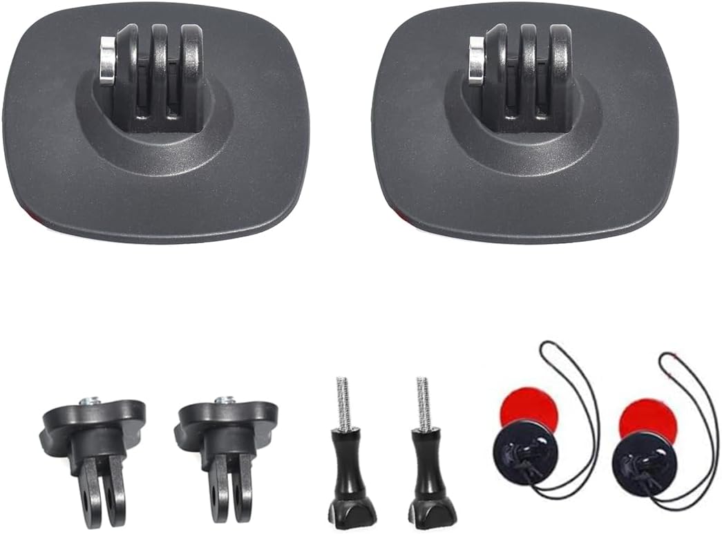 Fotoleey Flexible Adhesive Mount for Insta360 X4, X3, X2, One RS- Camera Helmet Mount with Tether Straps with Adhesive Buckle