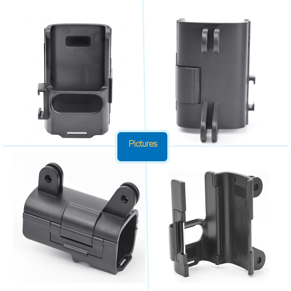 Fotoleey Tripod Mount for DJI Osmo Pocket 3 with Lens Protector & Screen Protector, Dual Two-claw Interface and Cold-shoe Interface
