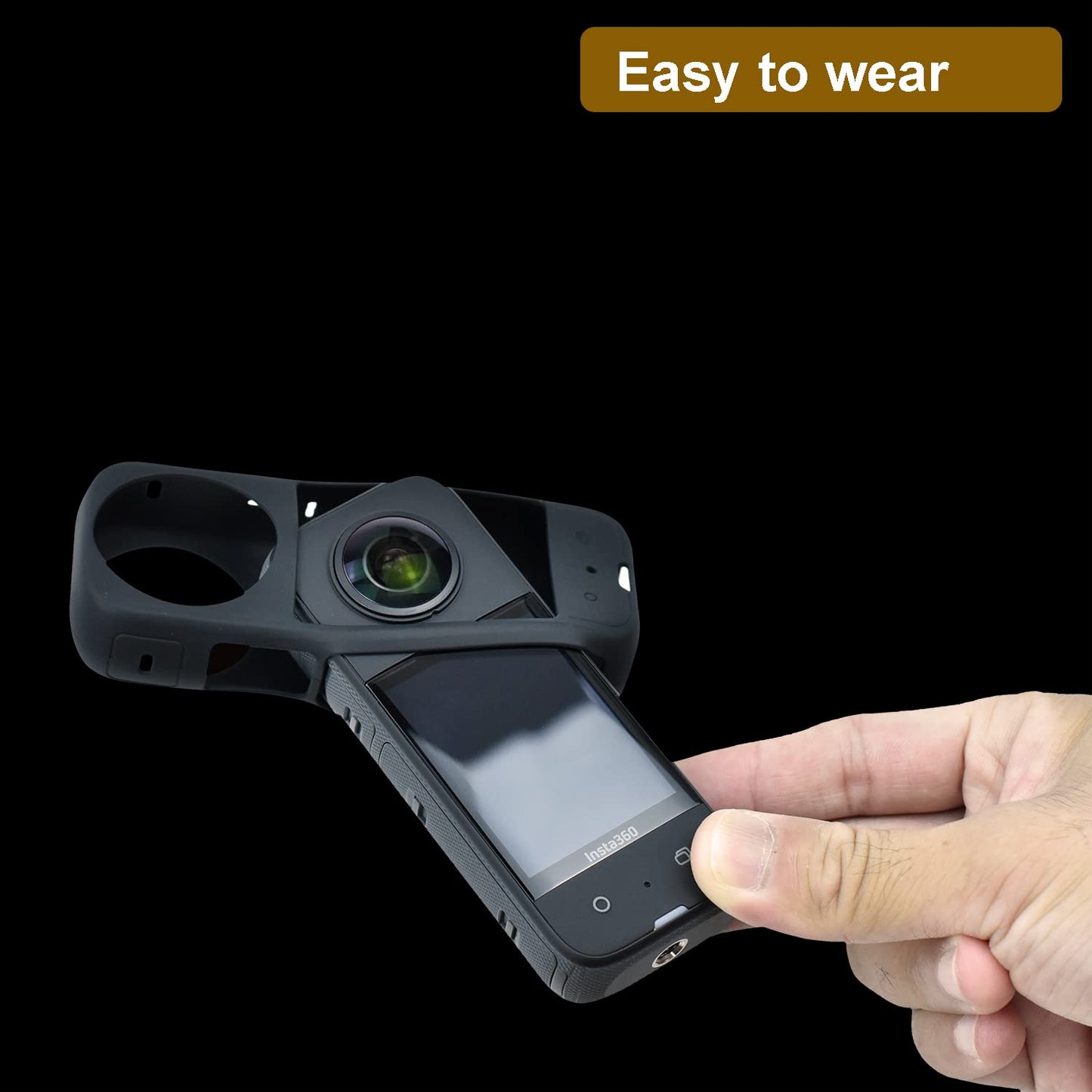 Fotoleey Protective Case +Lens Guard +Screen Protector +Pouch Kit for Insta360 X3-Complete Camera Protection Lens Guard+ Screen Protector+ Silicone Sleeve+ Protective Case