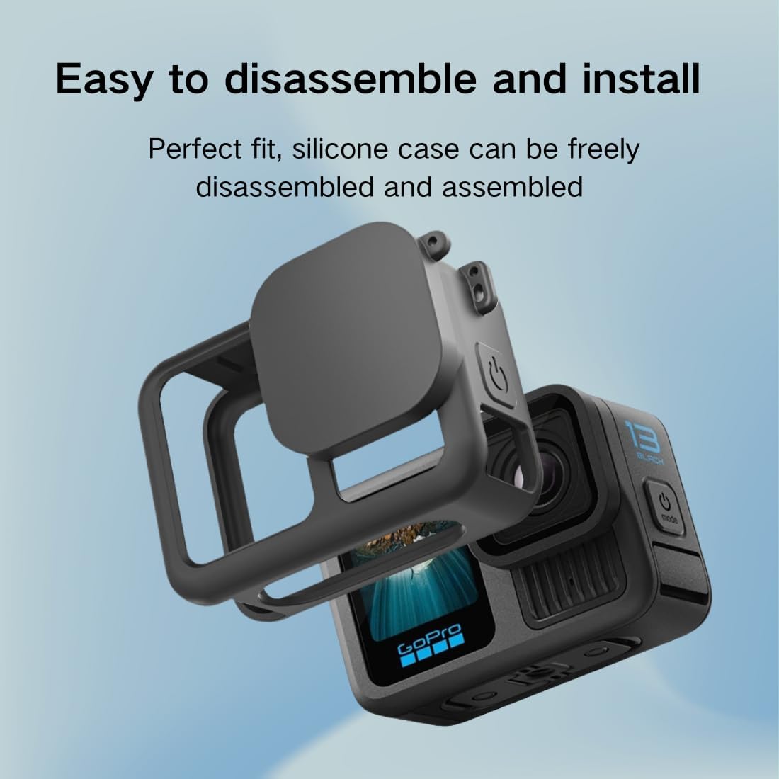 Protective Kit Silicone Case for GoPro Hero 13 Including Battery Cover, Screen Protector, Lens Protector, Lens Cap & Lanyard - Accessories for GoPro 13 Action Camera