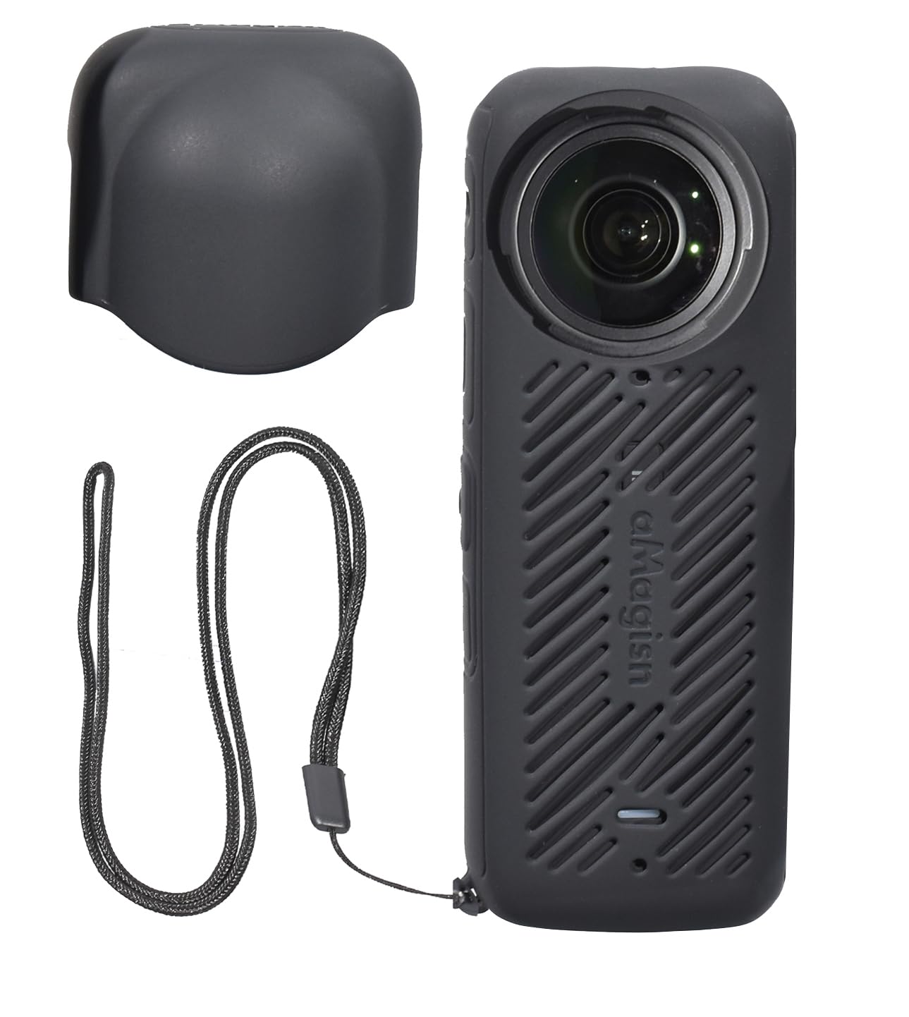 Fotoleey X4 Accessory Kit- Silicone Case, Lens Cover and Tempered Screen Protector for Insta360 X4 black