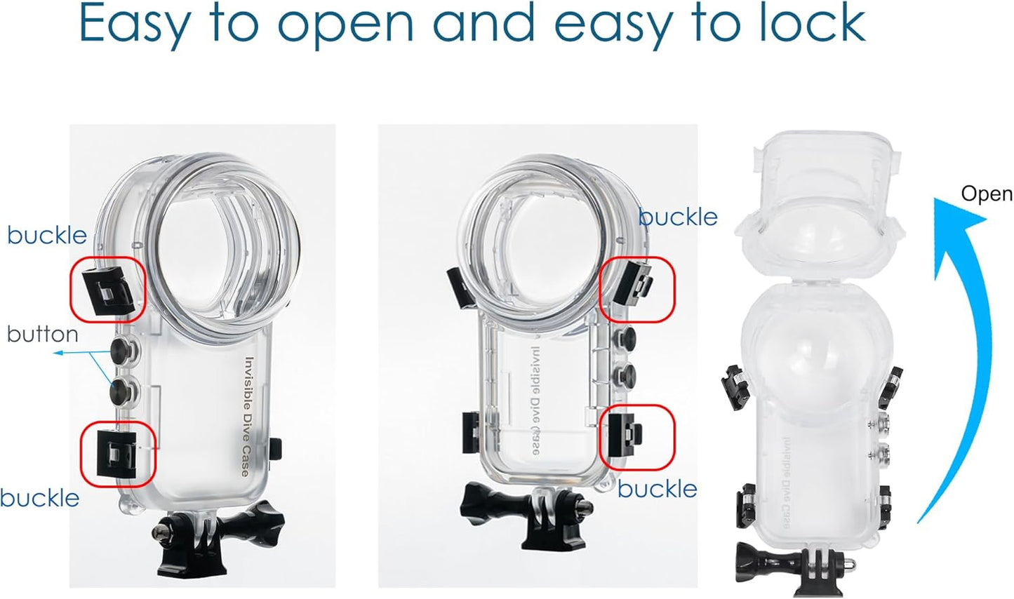 Fotoleey Invisible Waterproof Case for Insta360 X4