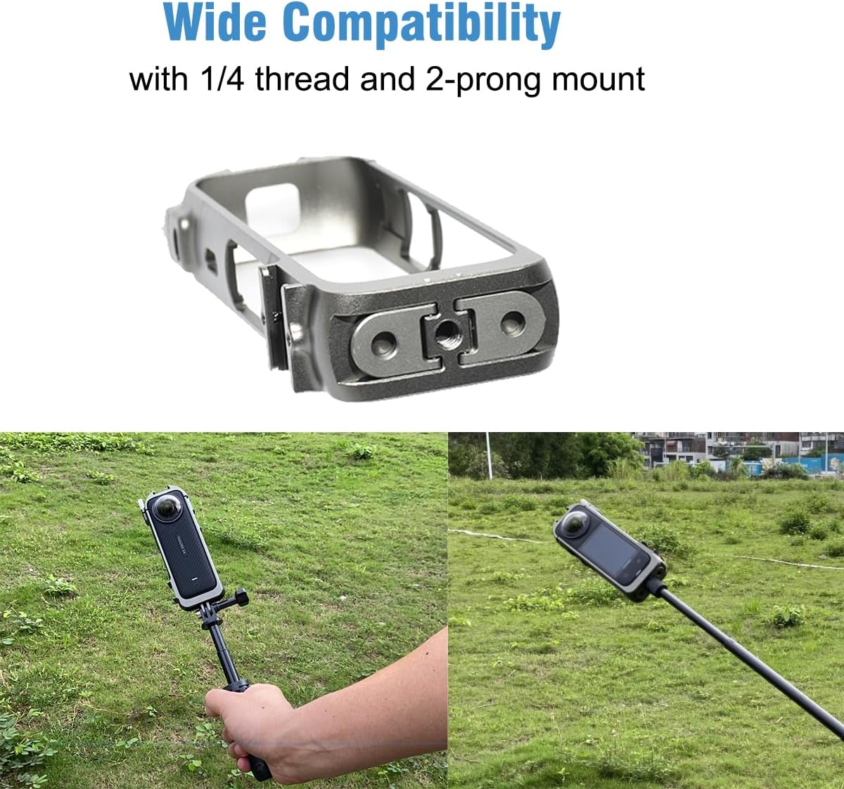 Fotoleey Metal Case for Insta360 X4 with Cold-Shoe Interface