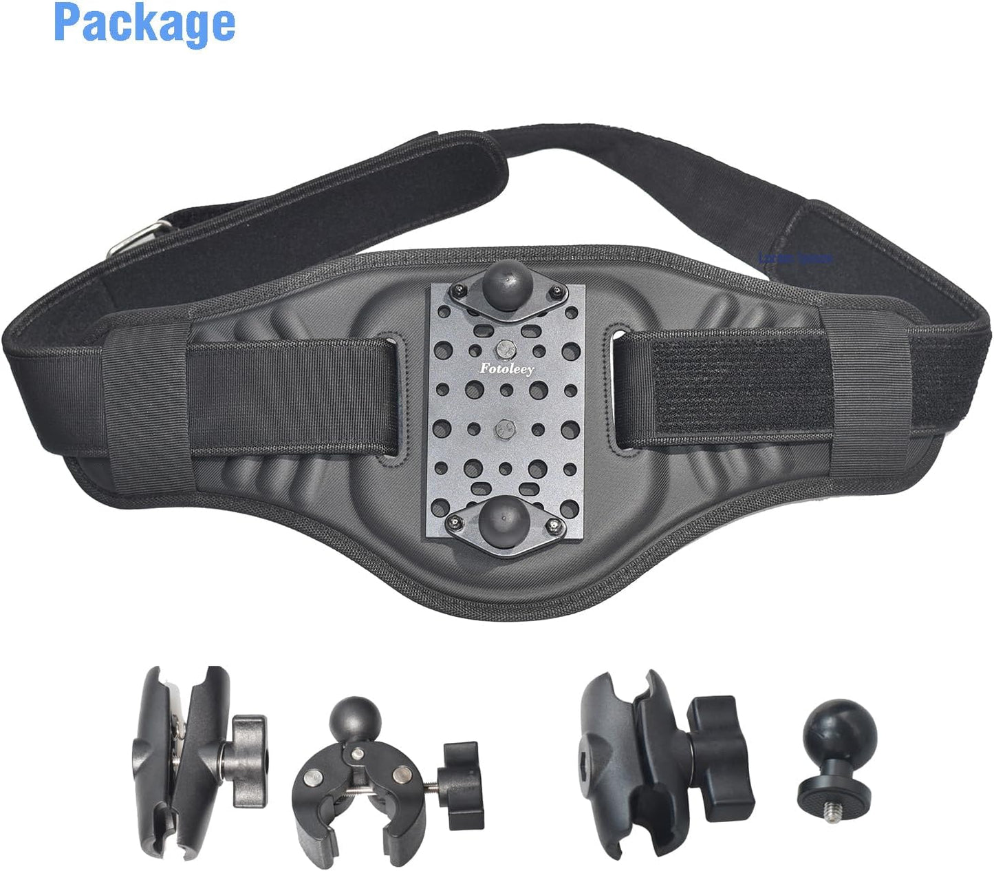 Fotoleey Updated Back Bar Waist Strap Mount for Insta360 X4, X3, X2, Ace Pro, Go Pro Max, Hero 12, Hero 11, Hiking and Cycling, Adjustable up to 55 inches (Stick not Included)