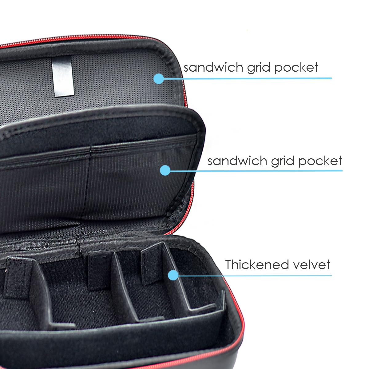 Fotoleey Carrying Case for Insta360 Ace Pro, Ace, PU Shell, Adjustable Inner Divider