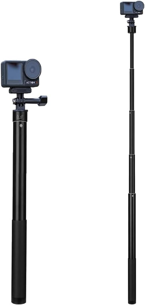 Fotoleey Selfie Stick for DJI Osmo Action 4 with Magnet Mount adapter
