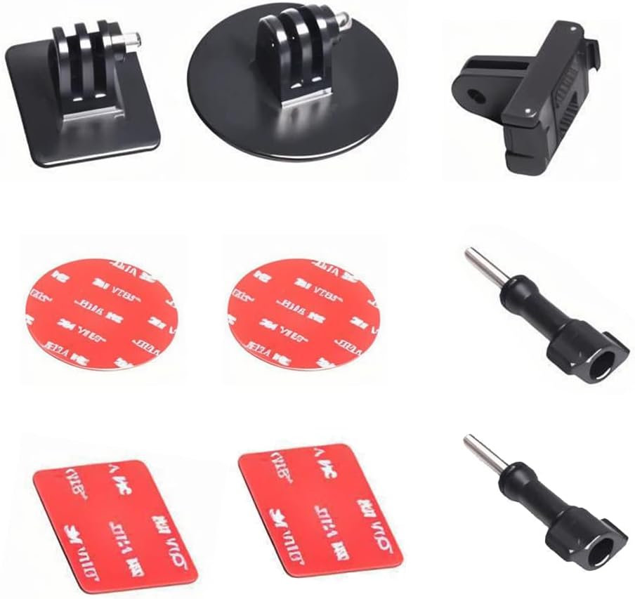 Fotoleey Camera Flat and Curved Adhesive Mount Kit for DJI Action 5 Pro /4/3,Includes Quick-Release Mount and Thumb Screw