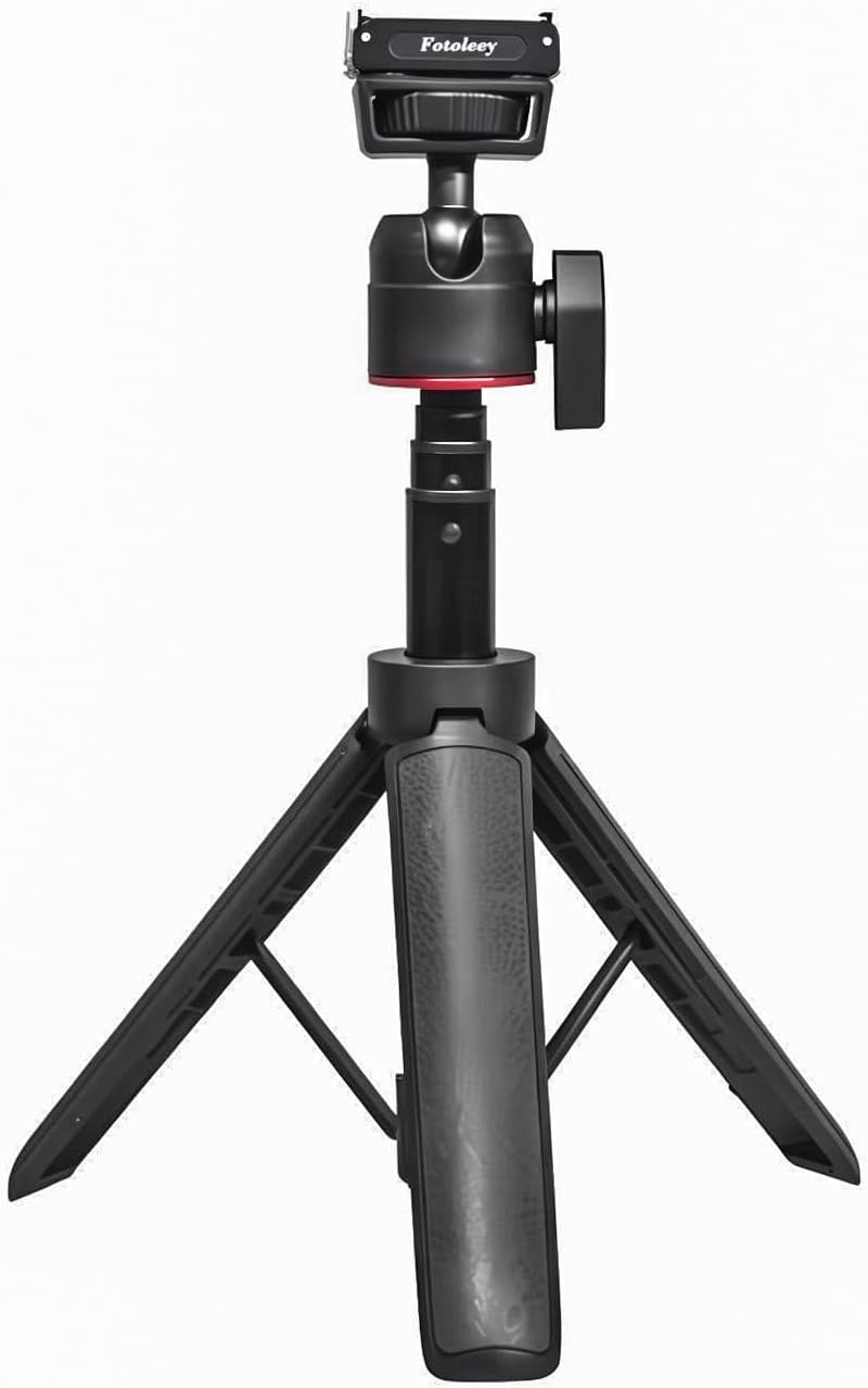 Fotoleey Mini Tripod Stand for DJI Osmo Action 5/4, 20-55cm Extendable Holder with Ball Head Mount Compatible with Insta360, Go Pro, Vlogging Live Streaming Camera Stand