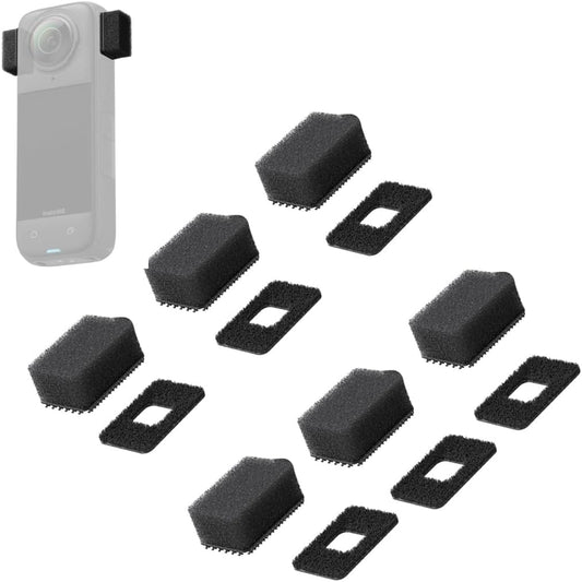 Fotoleey Mic Wind Muff for Insta360 X4 - Microphone Noise Reduction Windscreen Foam for Insta360 X4, 6 pcs in Pack