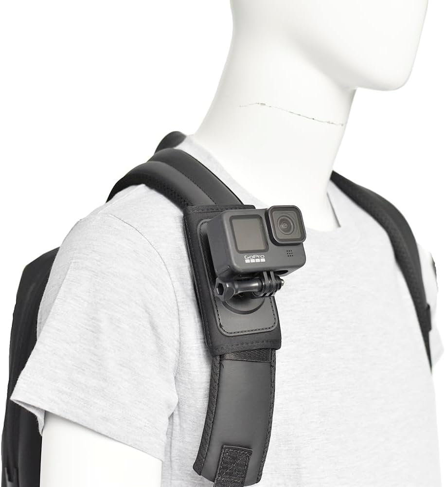 Fotoleey Backpack Mount for DJI Osmo Pocket 3 Compatible with Insta360 X3/X2/Ace Pro/Ace, GoPro Hero 12/11/10/9/8 Adjustable