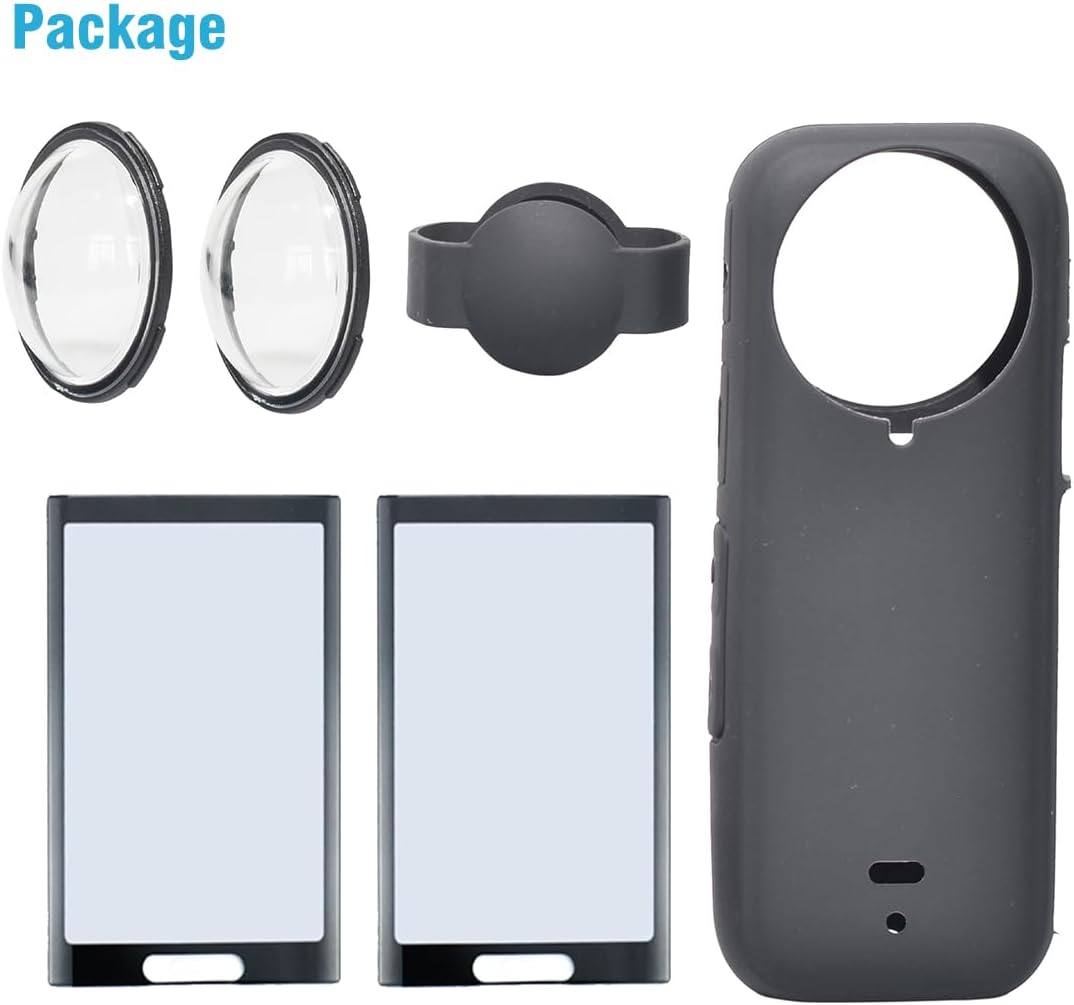 Fotoleey Standard Lens Guard for Insta360 X4 Includes Screen Protector Soft Case with Lens Cap