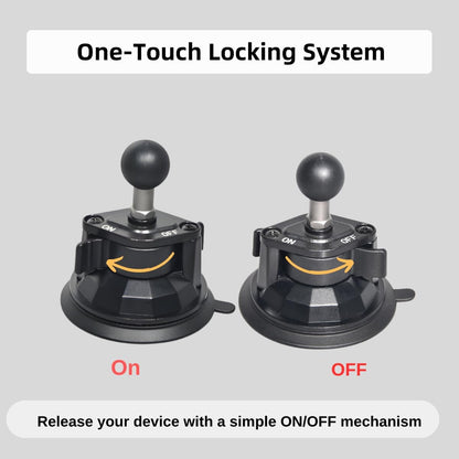 Fotoleey Suction Cup Mount for Osmo Action 5, Insta360 X4, X3 - Compatible with Action Cameras, Dash Cams, and Smartphones