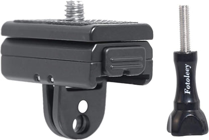 Fotoleey Magnetic Quick Release Mount for Insta360 X3, X2 - Disassemble & Switch Camera Easily, 1/4" & 2-Prong Compatible, Includes Thumb Screw