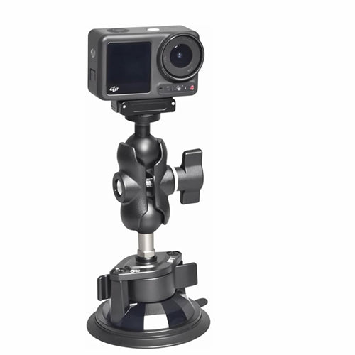 Fotoleey Suction Cup Mount for Osmo Action 5, Insta360 X4, X3 - Compatible with Action Cameras, Dash Cams, and Smartphones