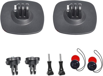 Fotoleey Flexible Adhesive Mount for Insta360 X4, X3, X2, One RS- Camera Helmet Mount with Tether Straps with Adhesive Buckle