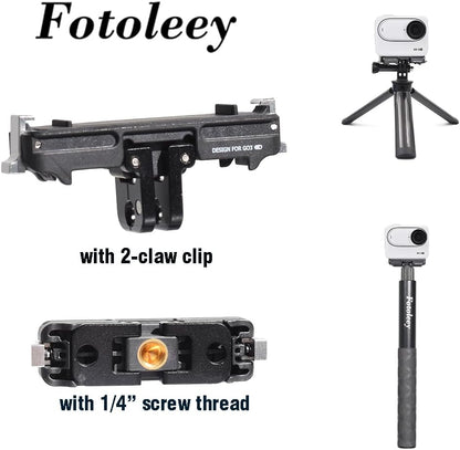 Fotoleey Quick Release Mount for Insta360 GO 3S, GO 3, with Frame Mount