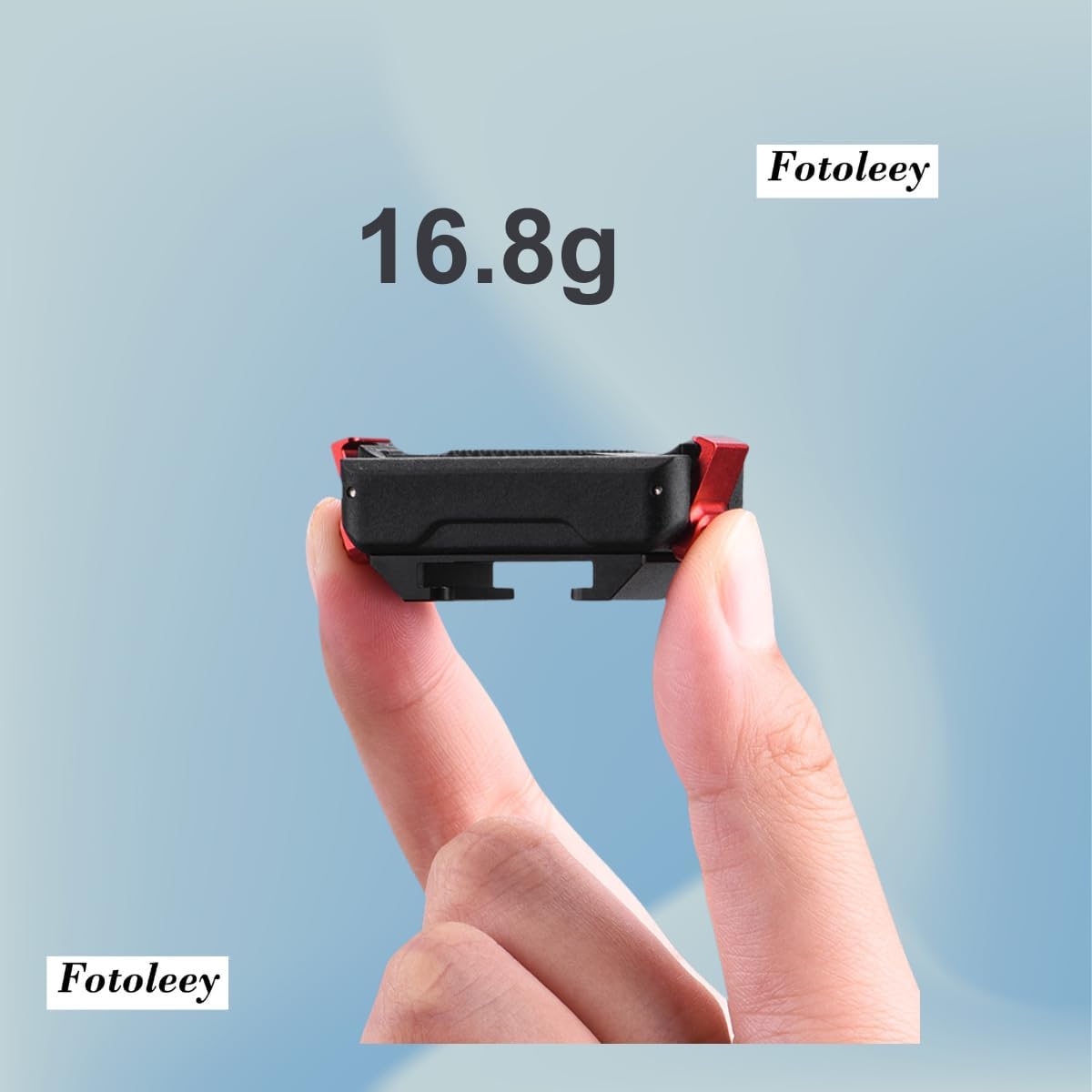Fotoleey Quick Release Cold Shoe Mount Adapter for DJI Osmo Action 5 Pro/4/3 - Metal Strong Magnetic Quick-Release Camera Mount with Anti-Slip Silicone Pad