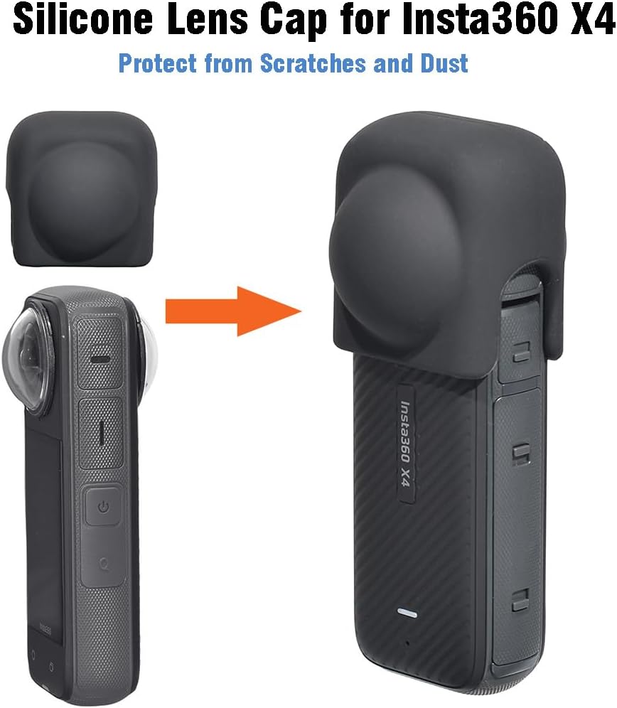 Fotoleey Accessory Kit for Insta360 X4 including Hard Shell Case, Invisible Stick, Lens Cap, Screen Protector