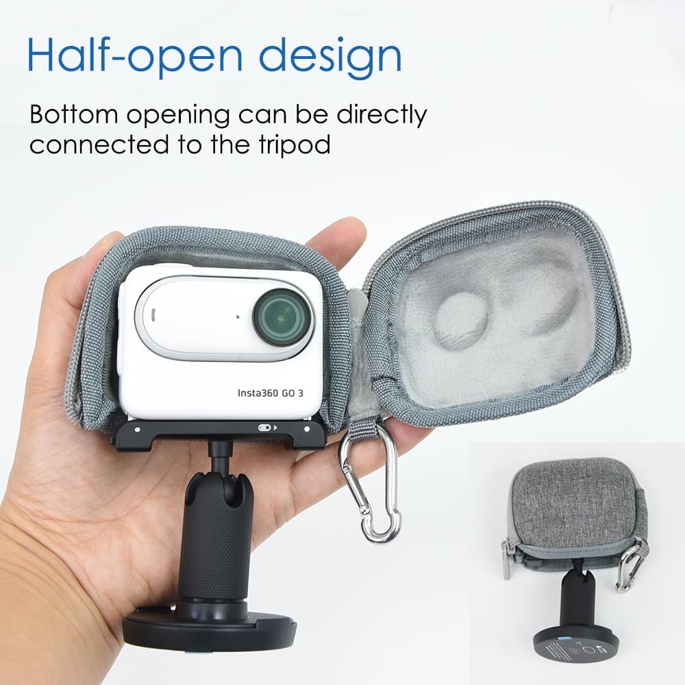 Fotoleey Case for Insta 360 GO 3S, GO 3 with Buckle Portable, Hard Shell