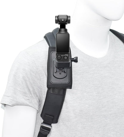 Fotoleey Backpack Mount for DJI Osmo Pocket 3 Compatible with Insta360 X3/X2/Ace Pro/Ace, GoPro Hero 12/11/10/9/8 Adjustable