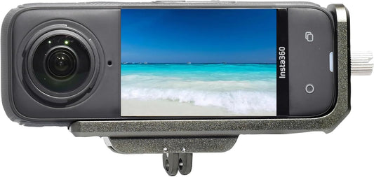 Fotoleey Horizontal Mount Metal Case for Insta360 X4, Aluminum Alloy Material