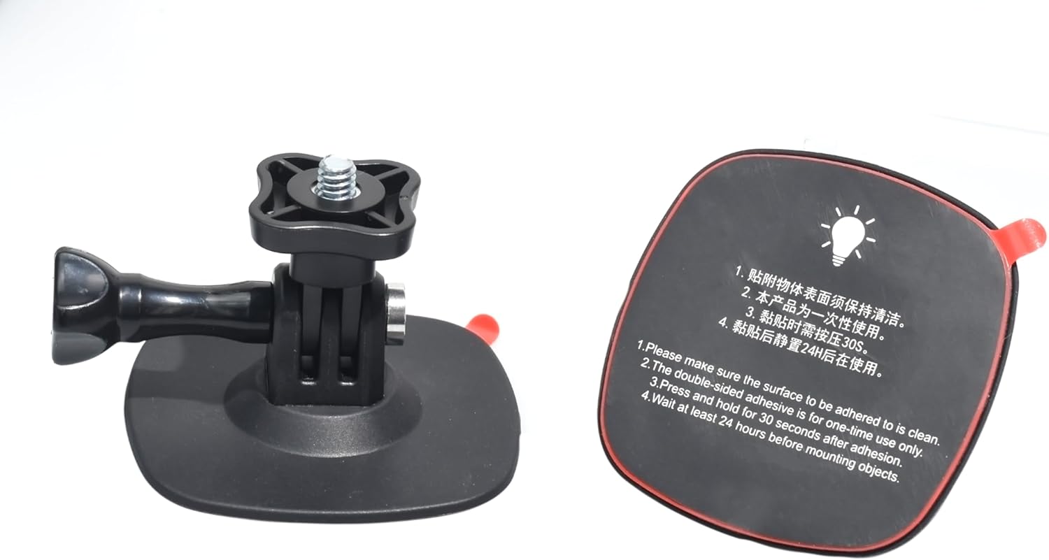 Fotoleey Flexible Adhesive Mount for Insta360 X4, X3, X2, One RS- Camera Helmet Mount with Tether Straps with Adhesive Buckle