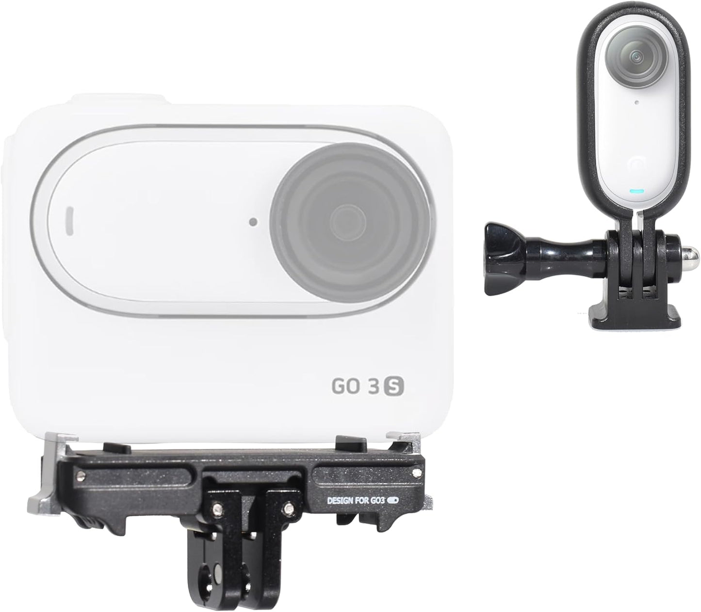 Fotoleey Quick Release Mount for Insta360 GO 3S, GO 3, with Frame Mount