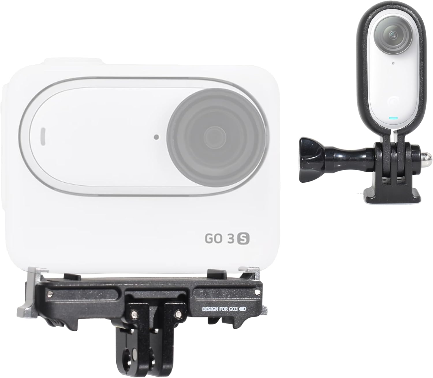 Fotoleey Quick Release Mount for Insta360 GO 3S, GO 3, with Frame Mount