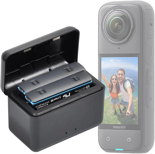 Fotoleey Fast Power Charger for Insta360 X4, Support 2 Batteries Charging, Current Protection
