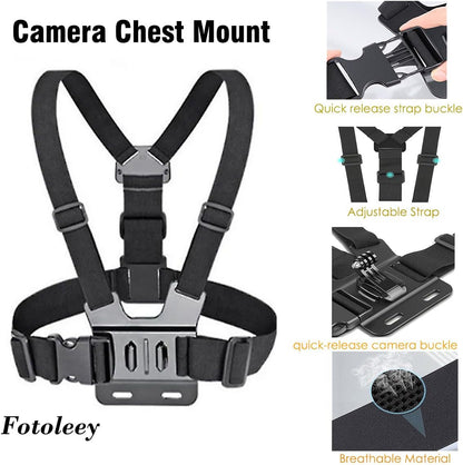 Fotoleey Go 3S Mount Kit - Chest Strap Mount for Go 3S, Backpack Strap Mount for Go 3s, Head Mount for Go 3s, Wrist Strap Mount for GO 3s