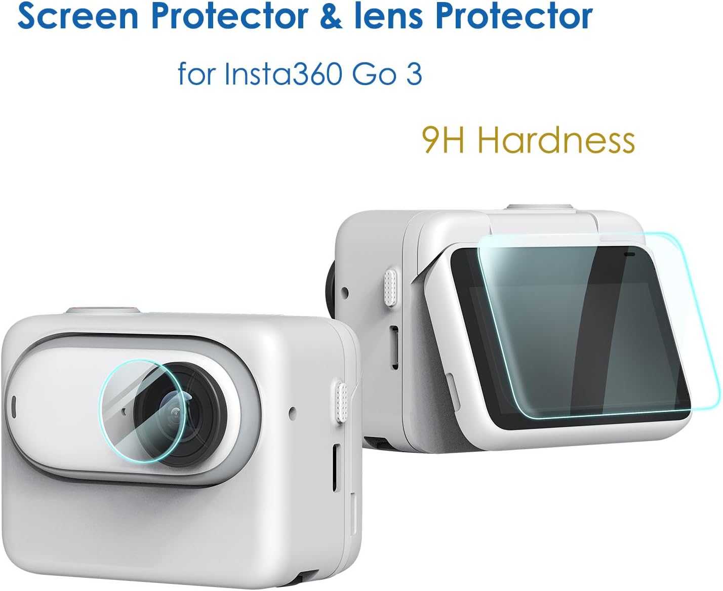 Fotoleey Tempered Screen Protector Lens Protector for Insta360 GO 3