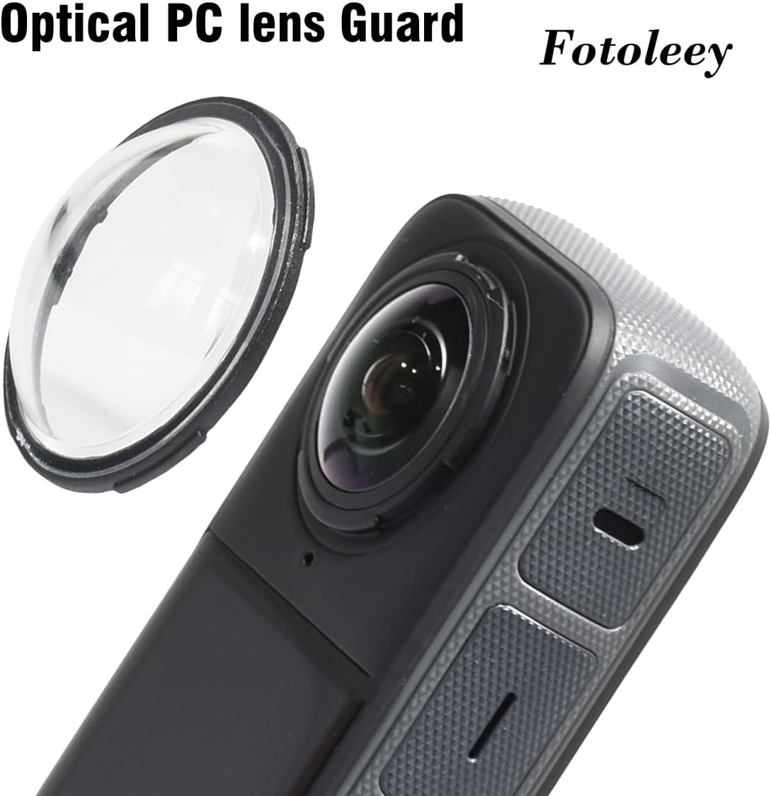 Fotoleey Standard Lens Guard for Insta360 X4 Includes Screen Protector Soft Case with Lens Cap