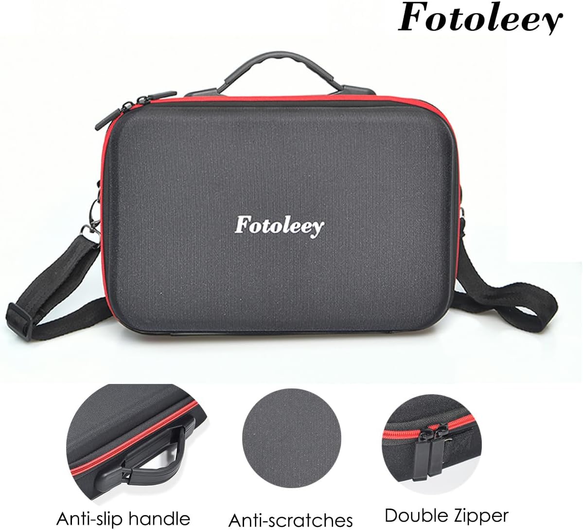 Fotoleey Accessory Kit for Insta360 X4 including Hard Shell Case, Invisible Stick, Lens Cap, Screen Protector