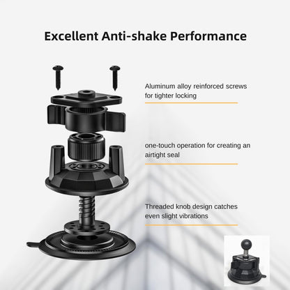 Fotoleey Suction Cup Mount for Osmo Action 5, Insta360 X4, X3 - Compatible with Action Cameras, Dash Cams, and Smartphones