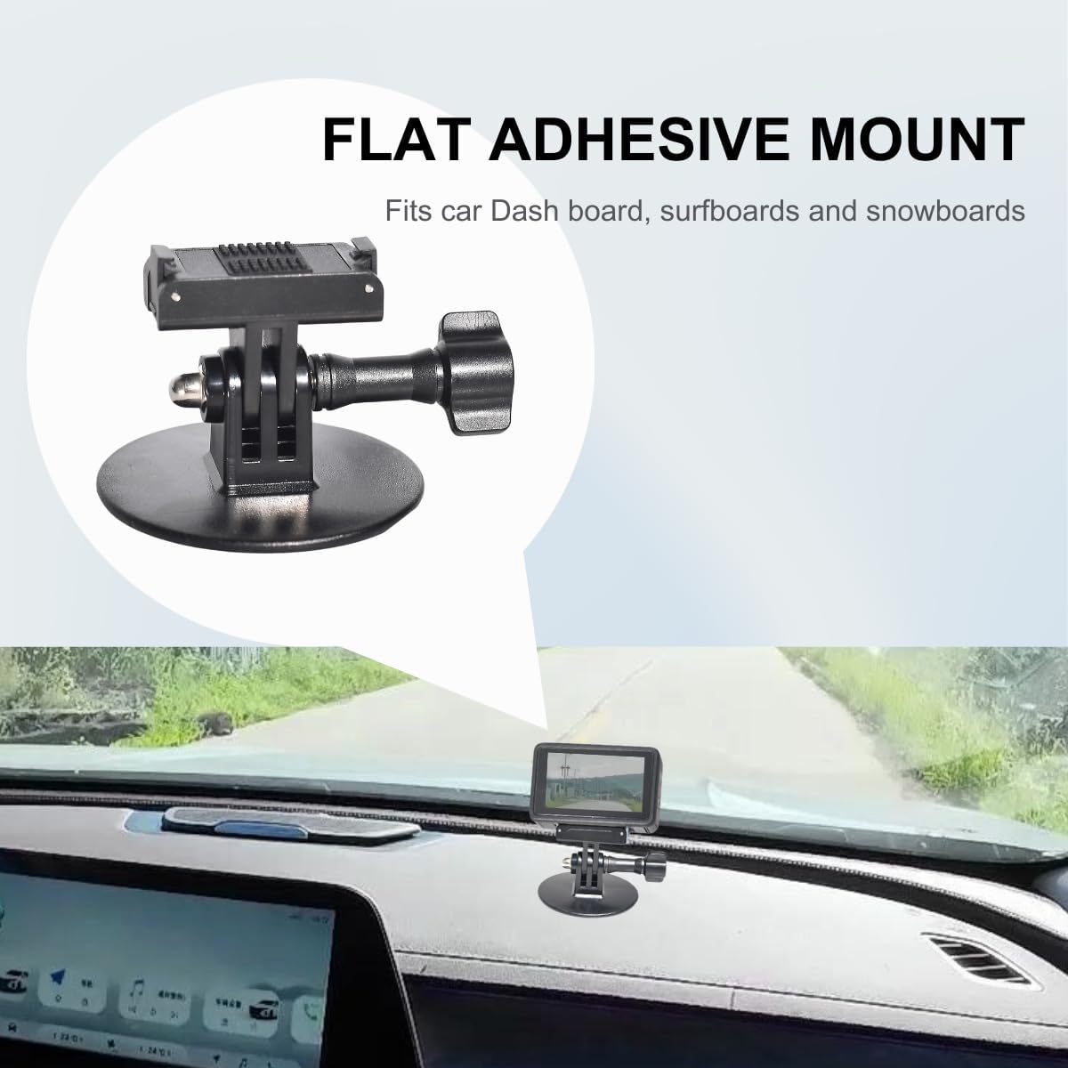 Fotoleey Camera Flat and Curved Adhesive Mount Kit for DJI Action 5 Pro /4/3,Includes Quick-Release Mount and Thumb Screw