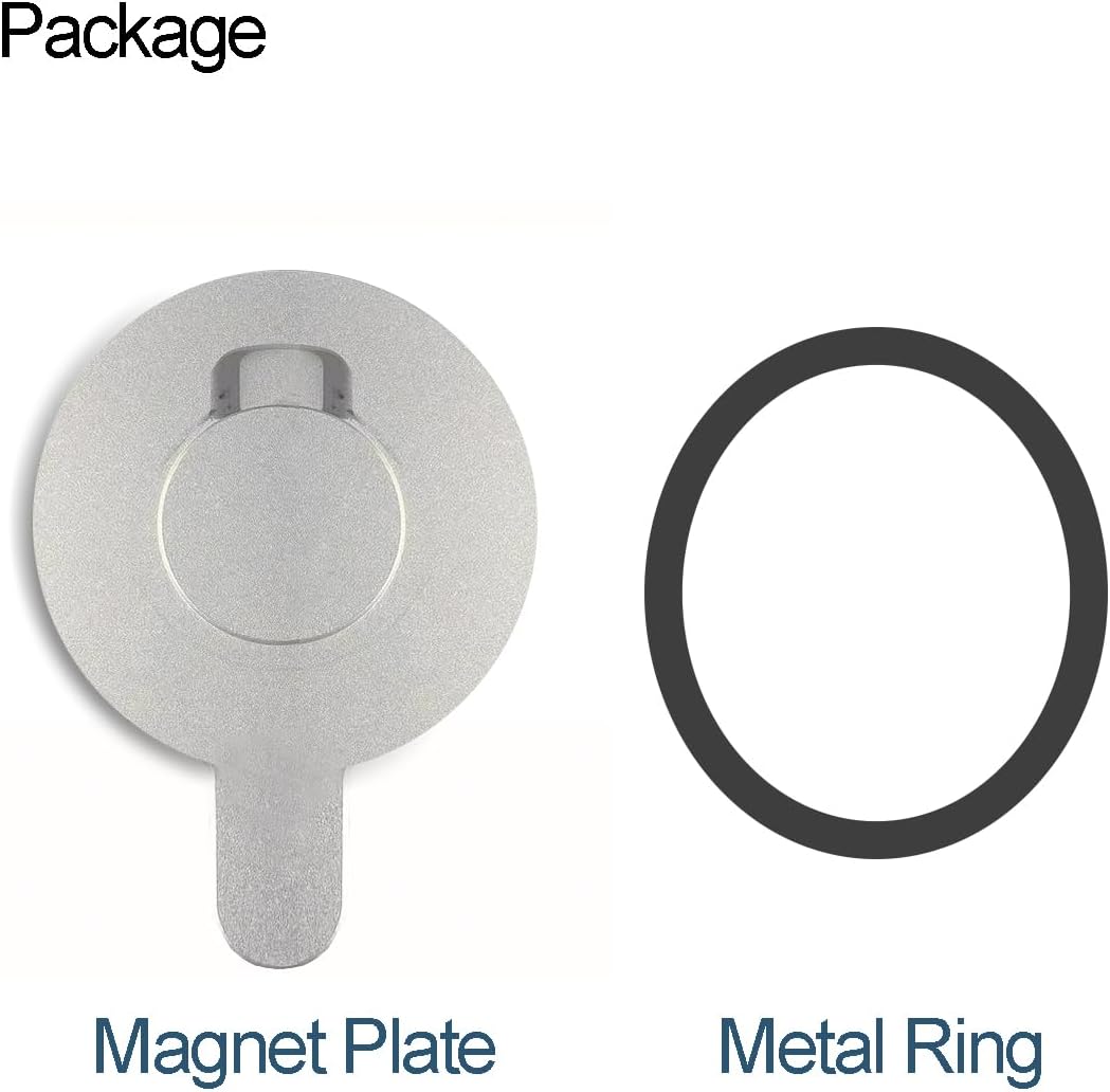 Fotoleey Smartphone Magnetic Mount Adapter for Insta360 Flow Pro/Flow - Magnetic Plate with Metal Ring, Compatible with iPhone 15-10, Sam Sung Galaxy A15, Motorola, OnePlus Nord