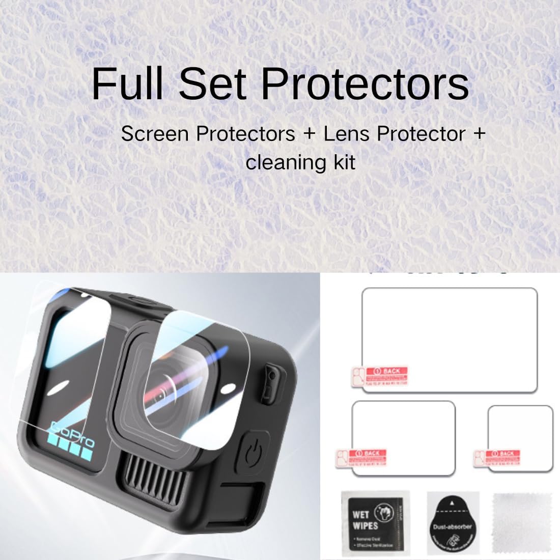 Protective Kit Silicone Case for GoPro Hero 13 Including Battery Cover, Screen Protector, Lens Protector, Lens Cap & Lanyard - Accessories for GoPro 13 Action Camera