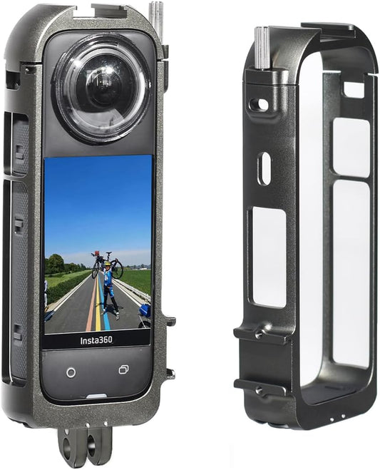 Fotoleey Metal Case for Insta360 X4 with Cold-Shoe Interface