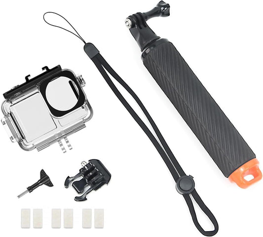 Fotoleey Dive Case & Floating Hand Grip for DJI Osmo Action 5, Action 4 & Action 3 - Waterproof Protection & Enhanced Stability for Underwater Adventures