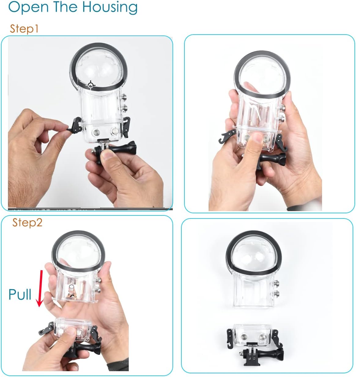 Invisible Dive Case for Insta360 X3 Anti-Fog with Lens Cap