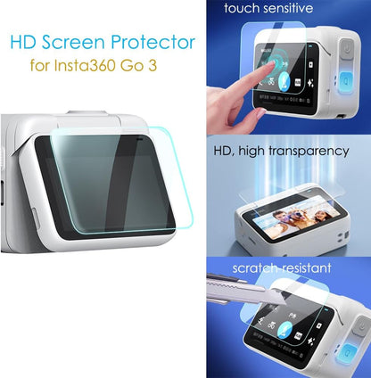 Fotoleey Tempered Screen Protector Lens Protector for Insta360 GO 3