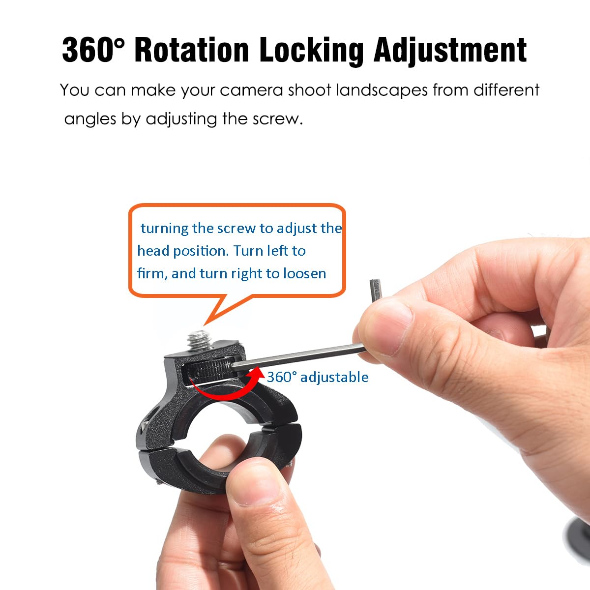 Fotoleey 360 Camera Motorcycle Mount, Bicycle Handlebar Mount for Insta360 X4, X3, X2, Ace Pro, Ace, GoPro Apply for Road Cycling