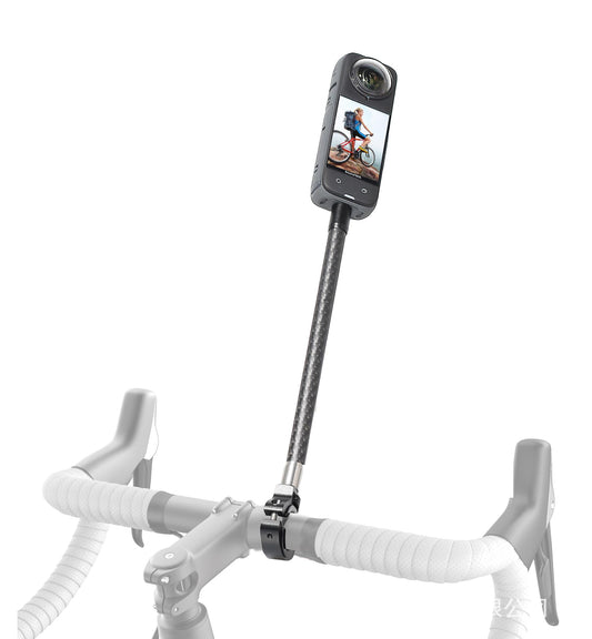 Fotoleey 360 Camera Motorcycle Mount, Bicycle Handlebar Mount for Insta360 X4, X3, X2, Ace Pro, Ace, GoPro Apply for Road Cycling