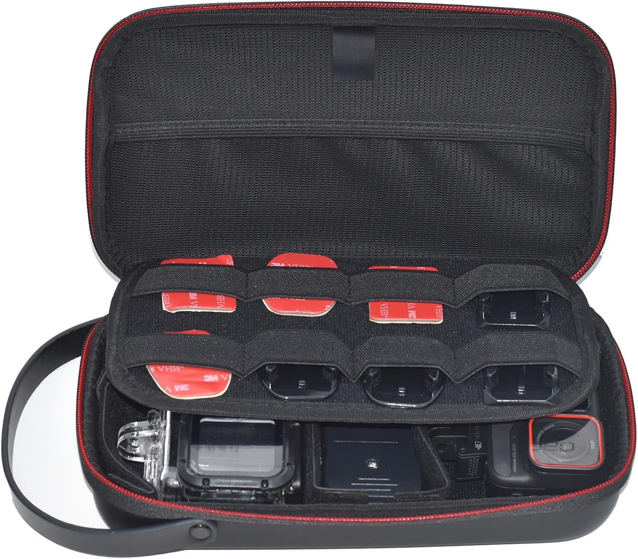 Fotoleey Carrying Case for Insta360 Ace Pro, Ace, PU Shell, Adjustable Inner Divider